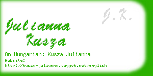 julianna kusza business card